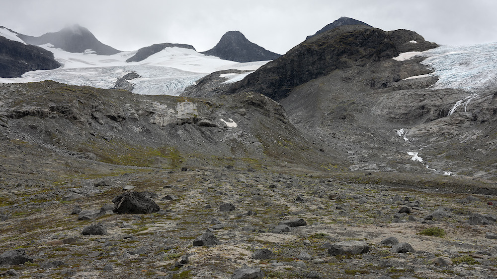 Bilde av fjell og morene